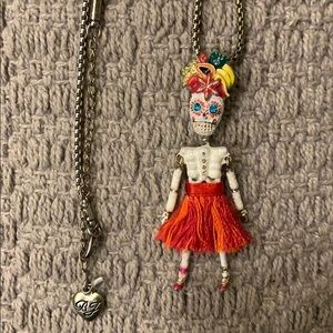 Betsey Johnson tropical skeleton necklace